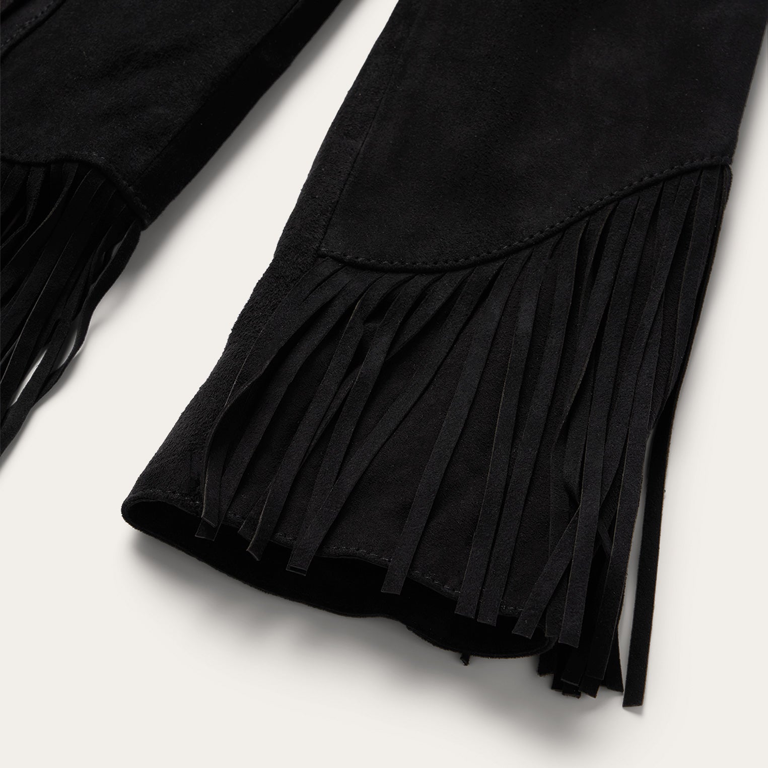 Fringe Suede Jacket Black | Stetson