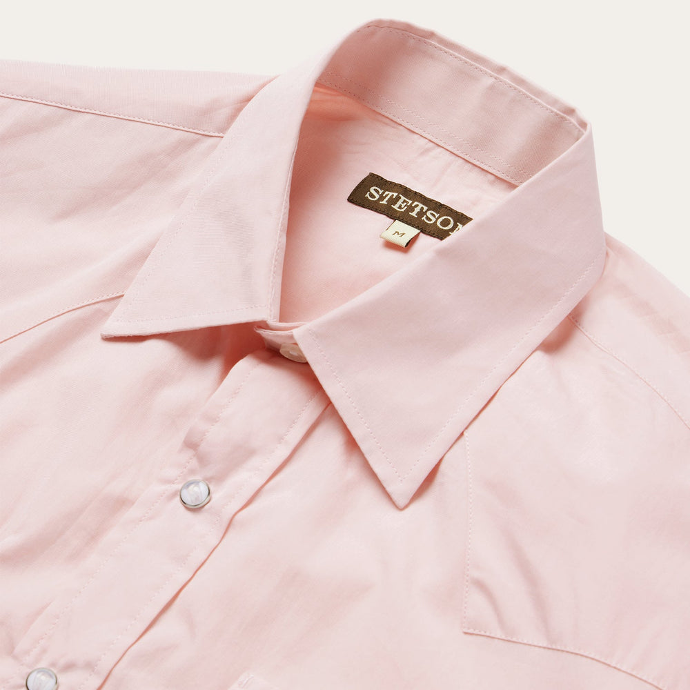 Pink End-On-End Western Shirt Pink | Stetson