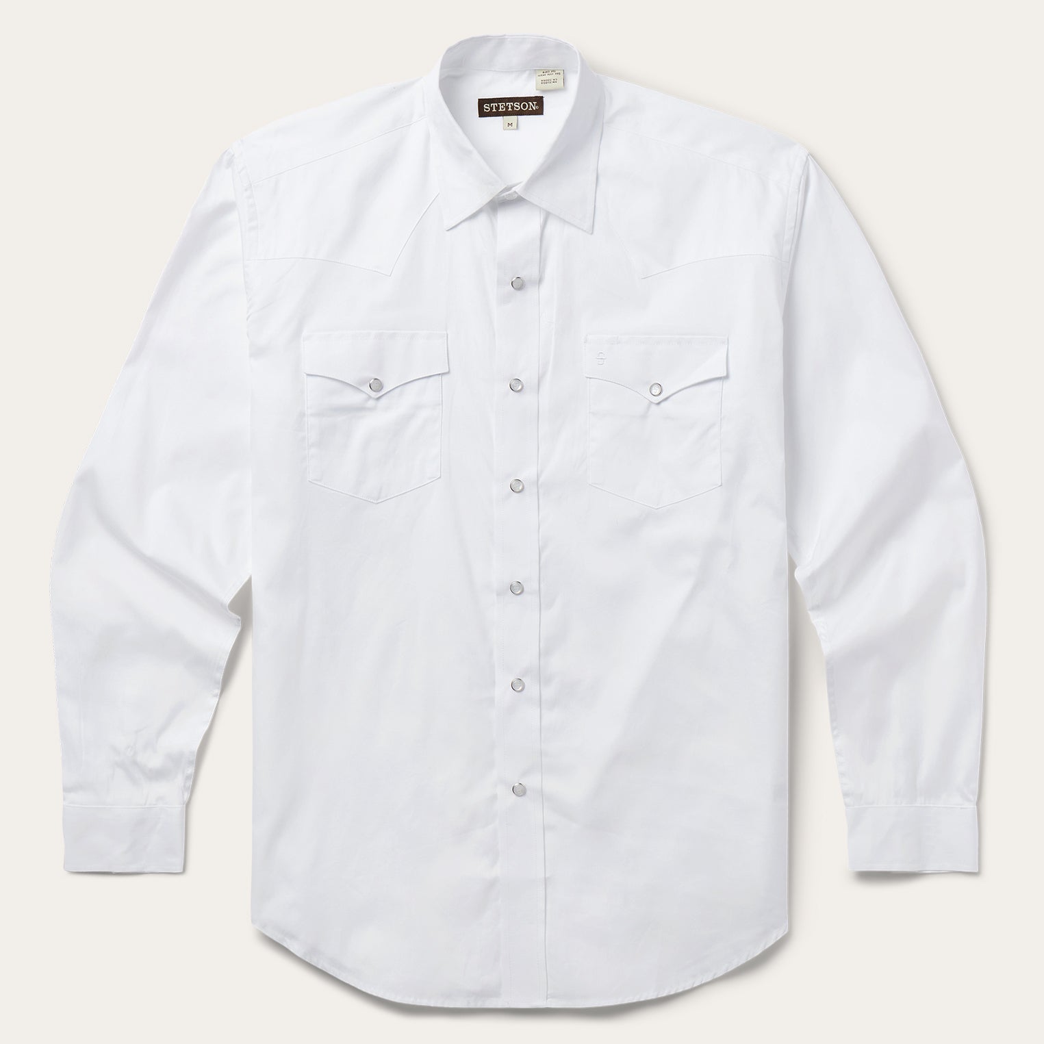 White Pinpoint Oxford Western Shirt White | Stetson