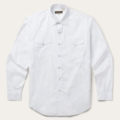White Pinpoint Oxford Western Shirt White | Stetson