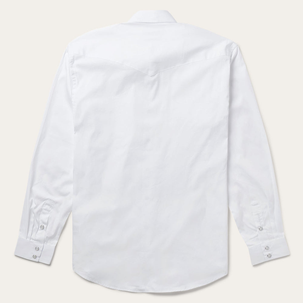 White Pinpoint Oxford Western Shirt White | Stetson