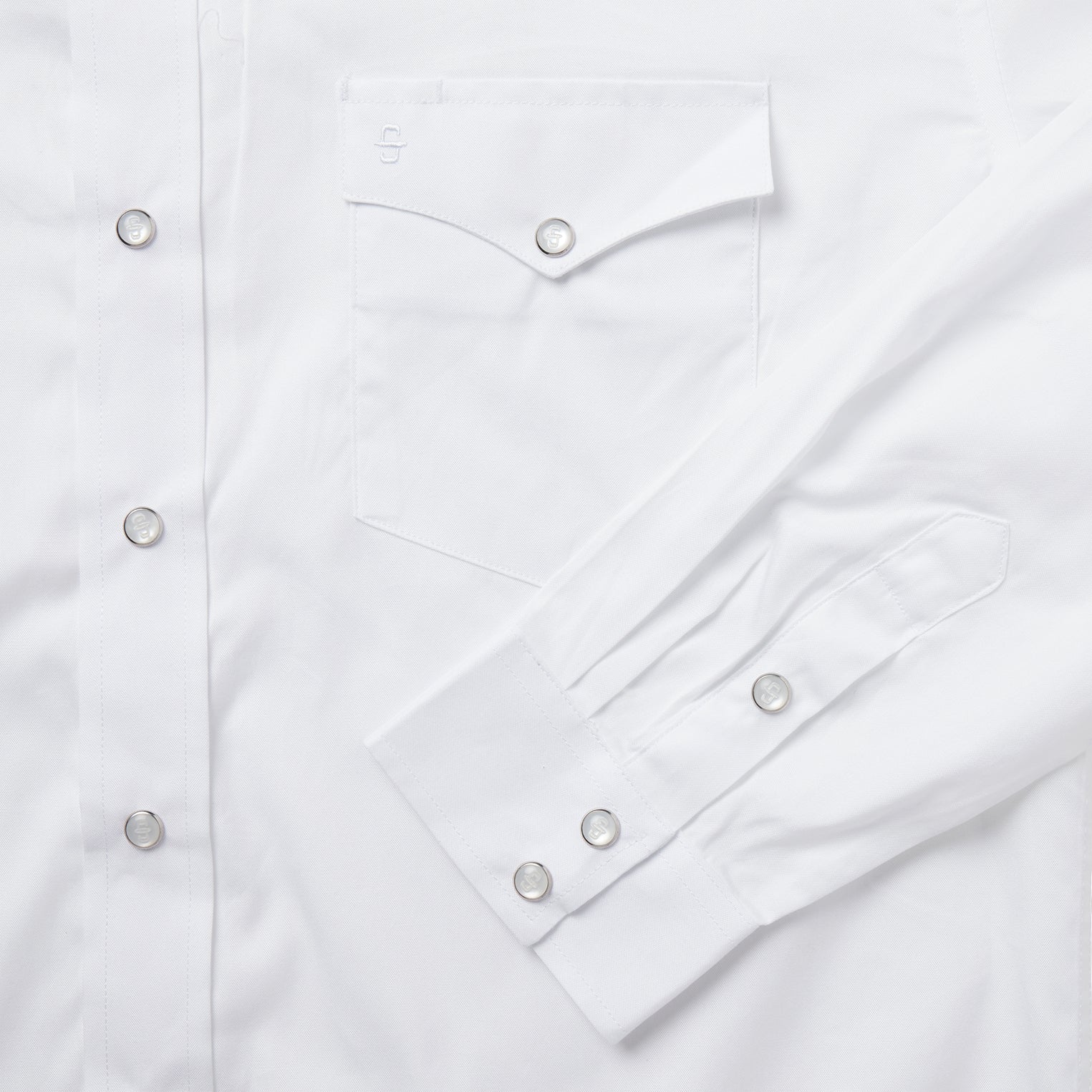 White Pinpoint Oxford Western Shirt White | Stetson
