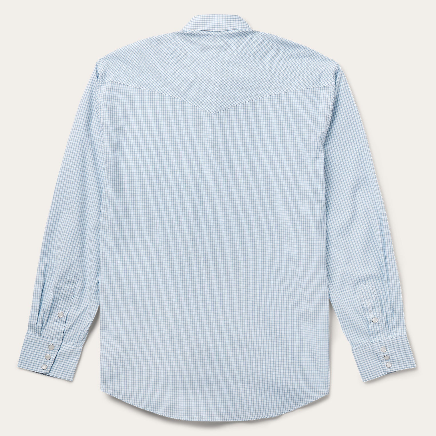 Two Stripe Check Western Shirt Blue | Stetson