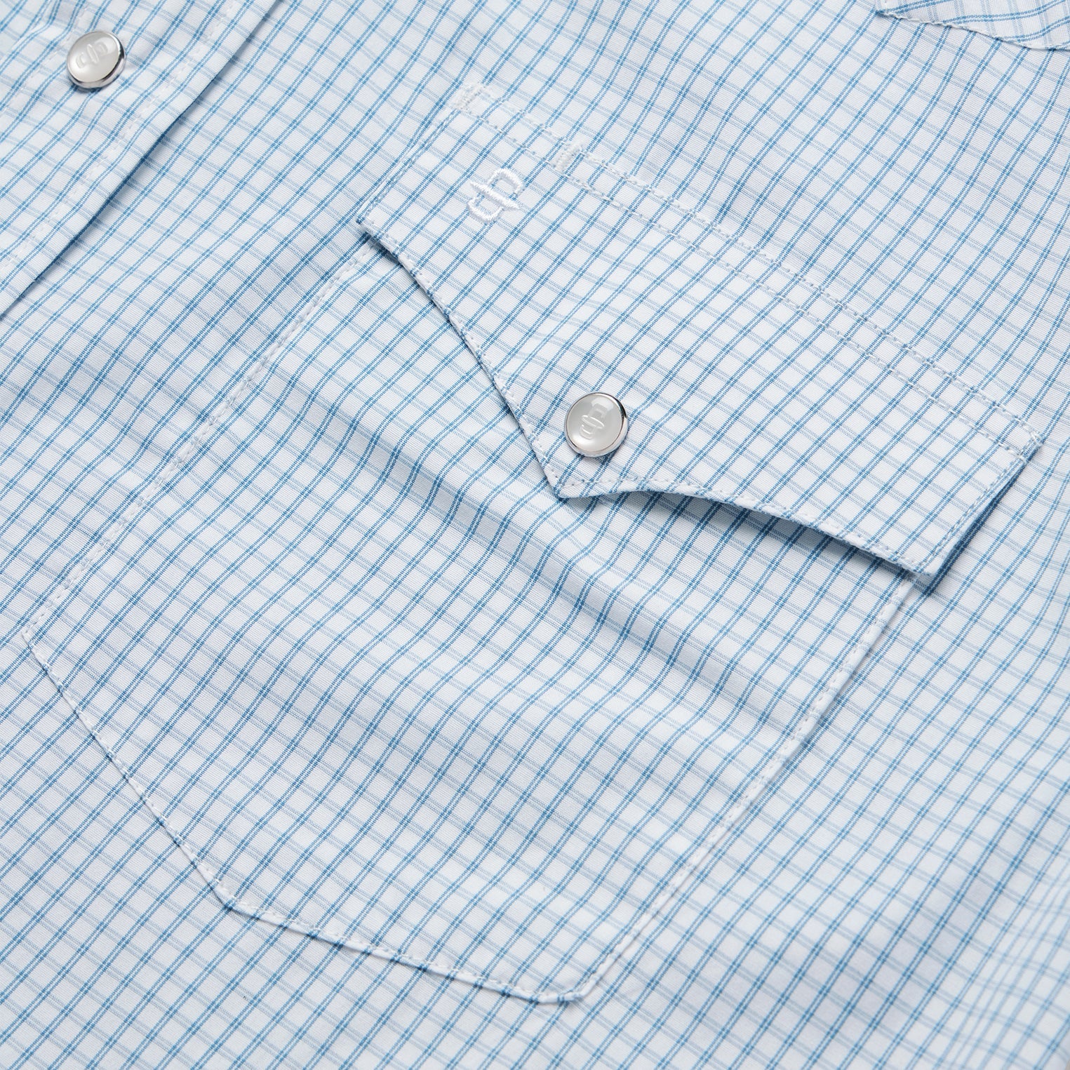 Two Stripe Check Western Shirt Blue | Stetson