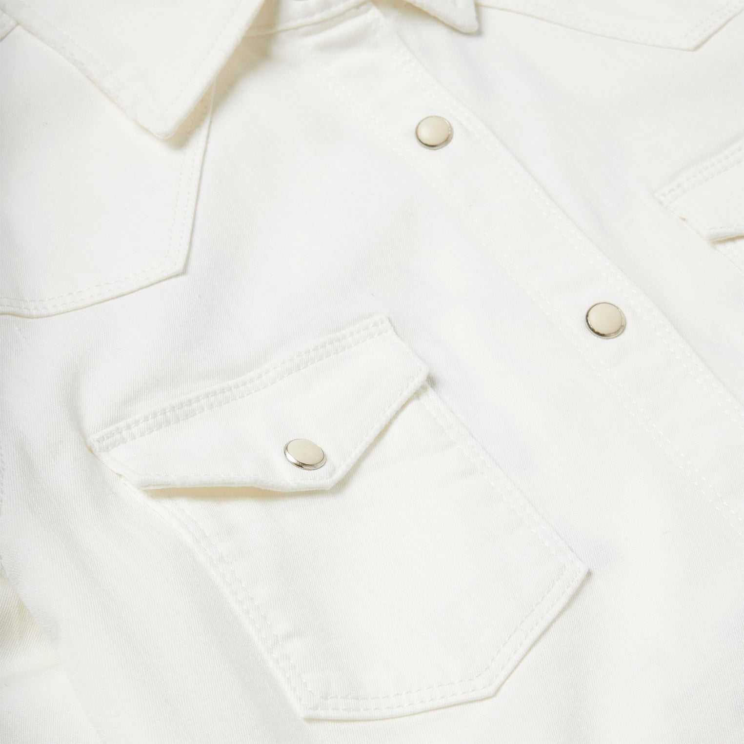 Western Embroidered Denim Shirt White | Stetson
