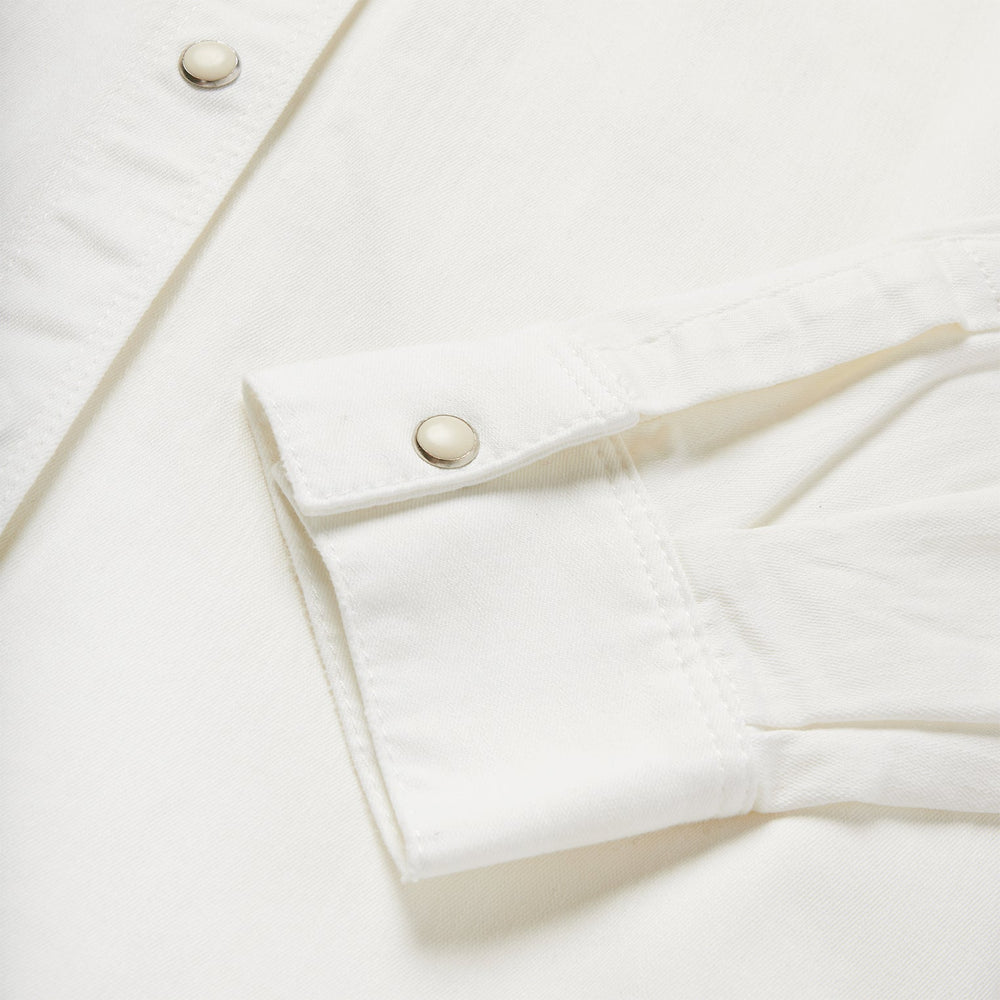 Western Embroidered Denim Shirt White | Stetson