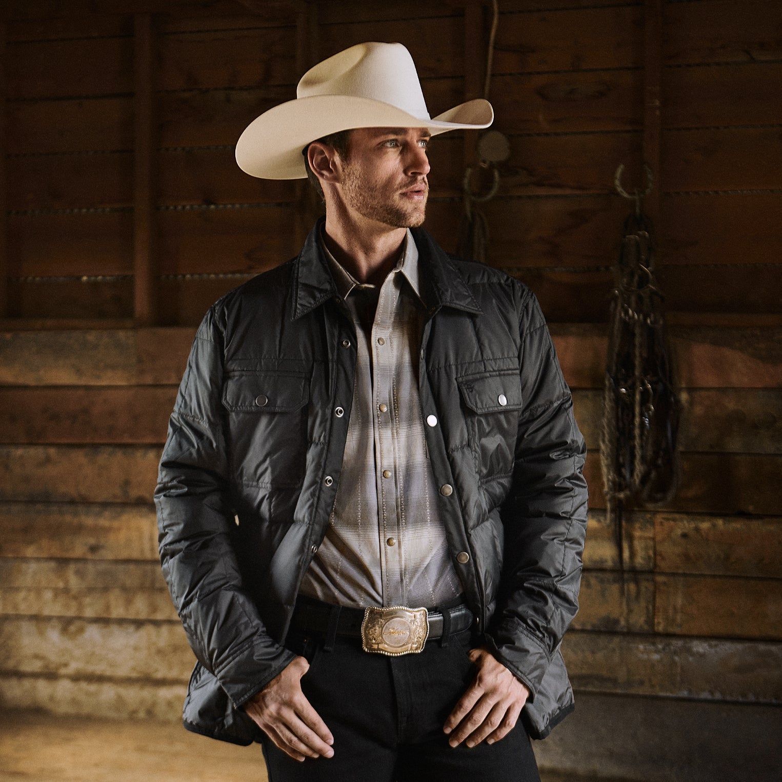 Serape Dobby Twill Western Shirt Brown | Stetson