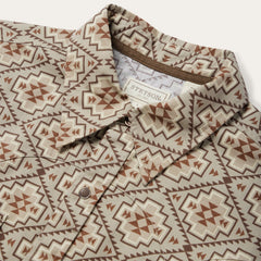 Brown Aztec Poplin Western Shirt Brown | Stetson