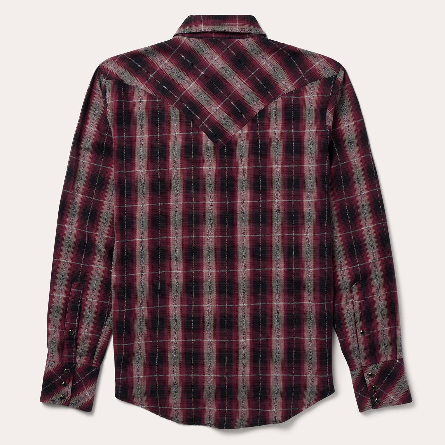 Red Marl Plaid Western Shirt Red | Stetson