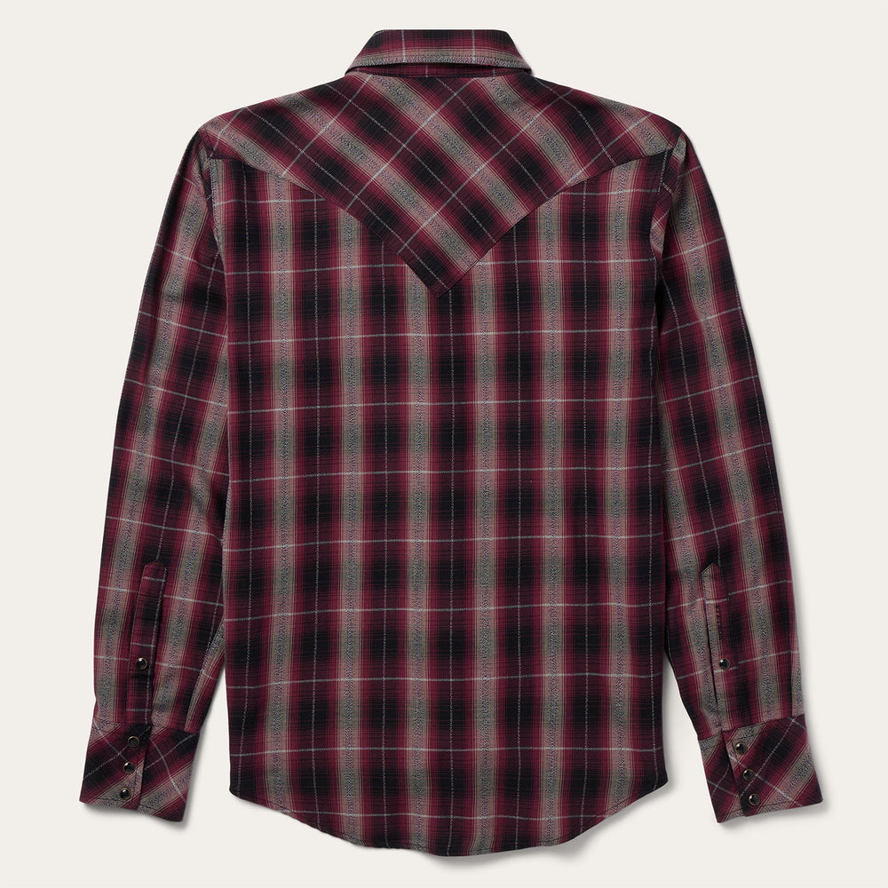 Red Marl Plaid Western Shirt Red | Stetson