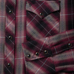 Red Marl Plaid Western Shirt Red | Stetson
