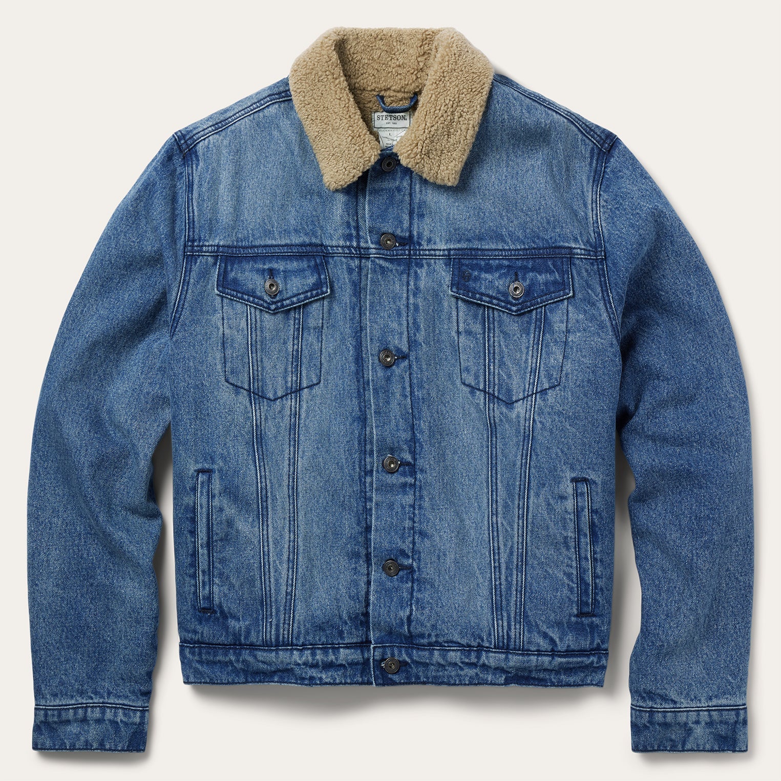 Denim Sherpa Jacket Blue | Stetson
