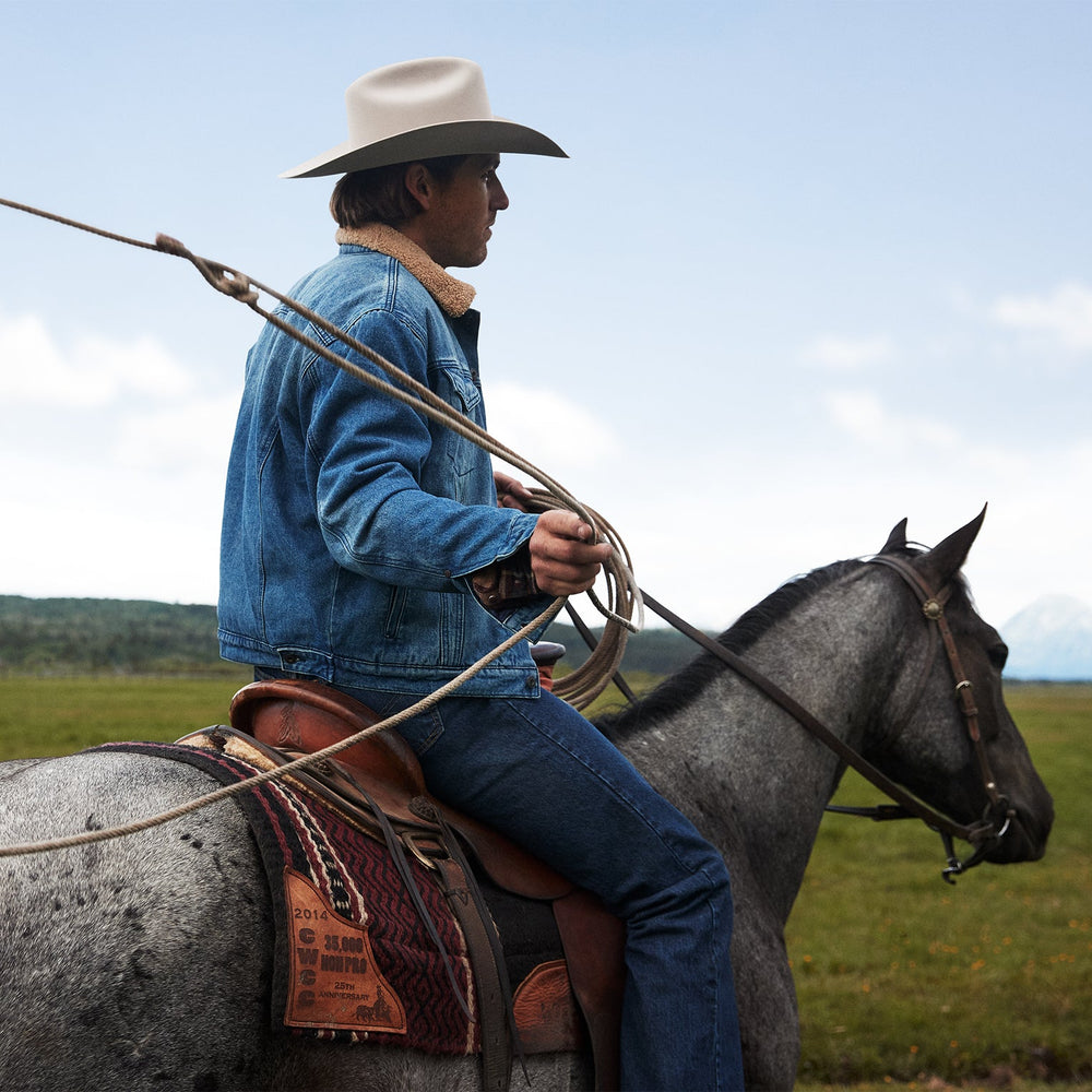 Denim Sherpa Jacket Blue | Stetson