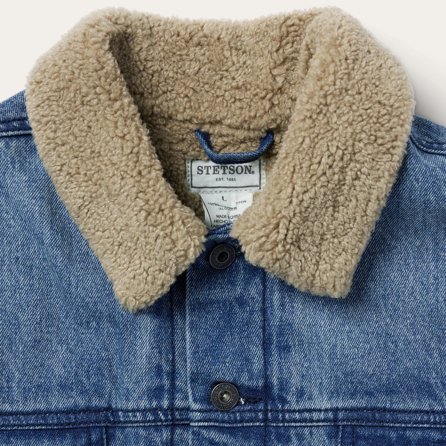 Denim Sherpa Jacket Blue | Stetson