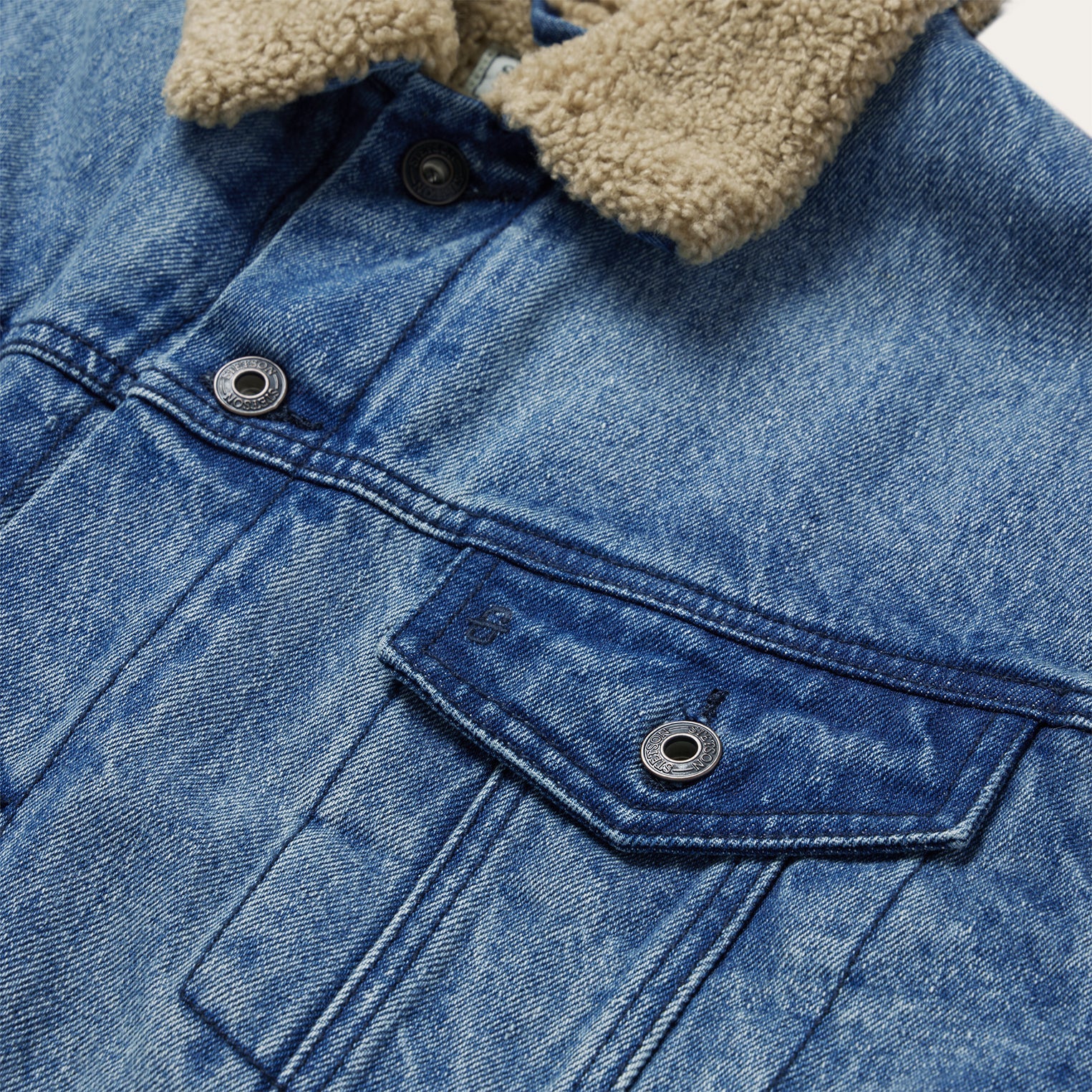 Denim Sherpa Jacket Blue | Stetson