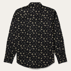 Conversation Print Western Shirt Black | Stetson