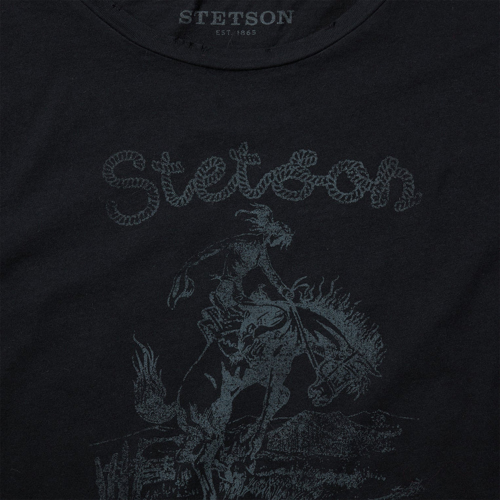 Bucking Cowboy Graphic Tee Black | Stetson