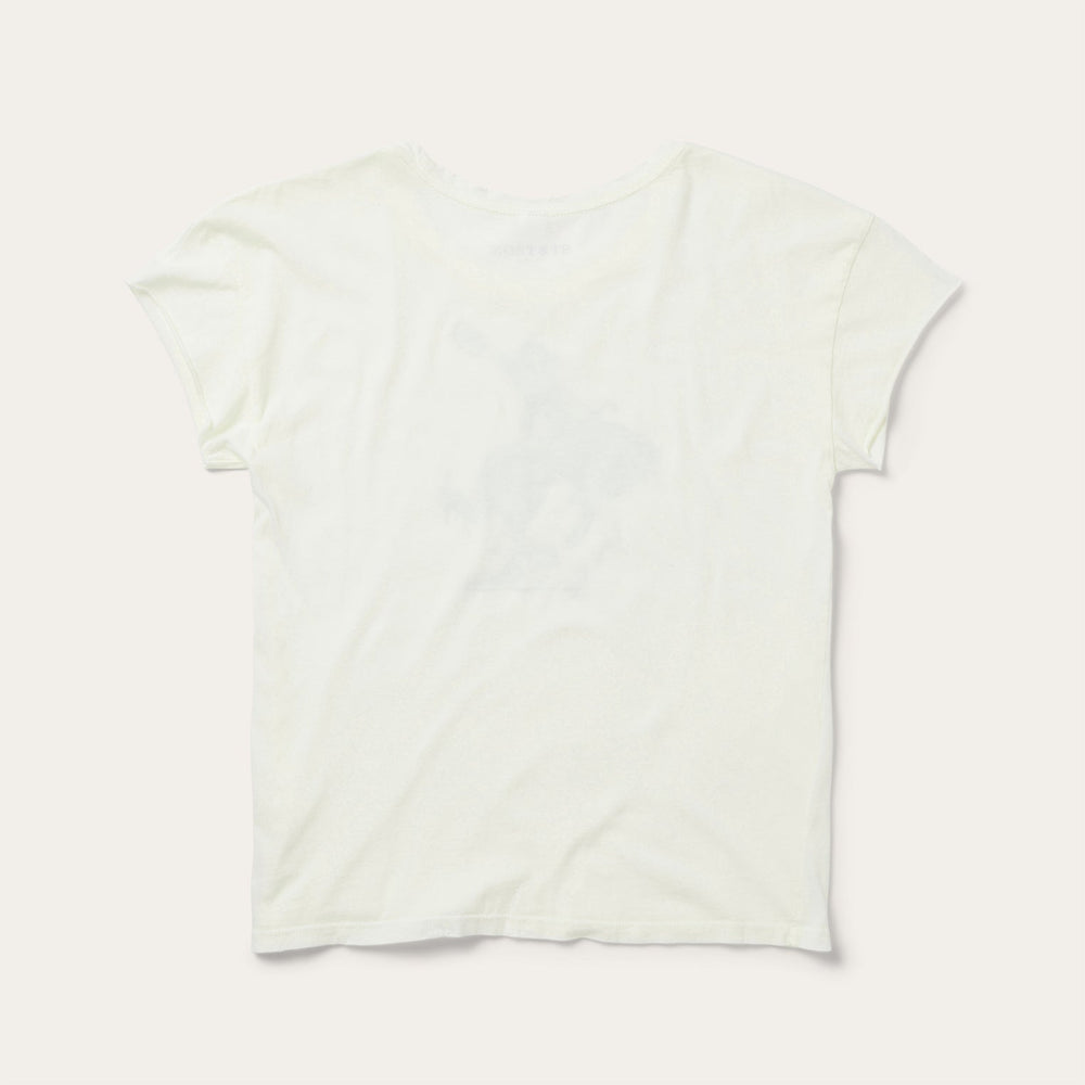 Bucking Cowgirl Graphic Tee White | Stetson