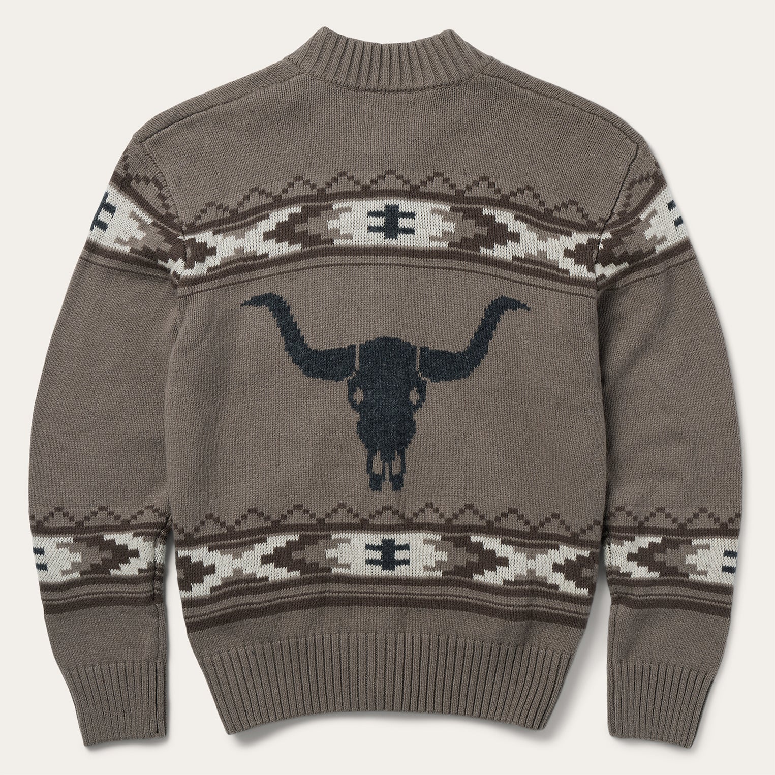 Longhorn Cardigan Brown | Stetson