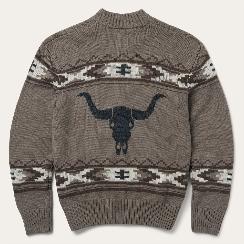 Longhorn Cardigan Brown | Stetson