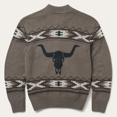 Longhorn Cardigan Brown | Stetson