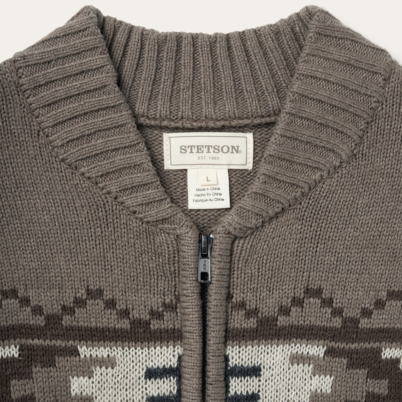 Longhorn Cardigan Brown | Stetson