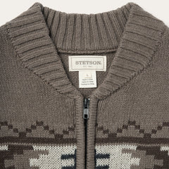 Longhorn Cardigan Brown | Stetson