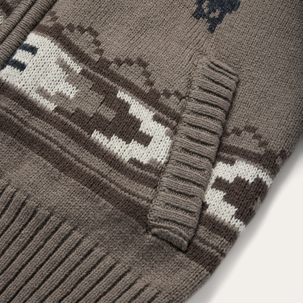 Longhorn Cardigan Brown | Stetson