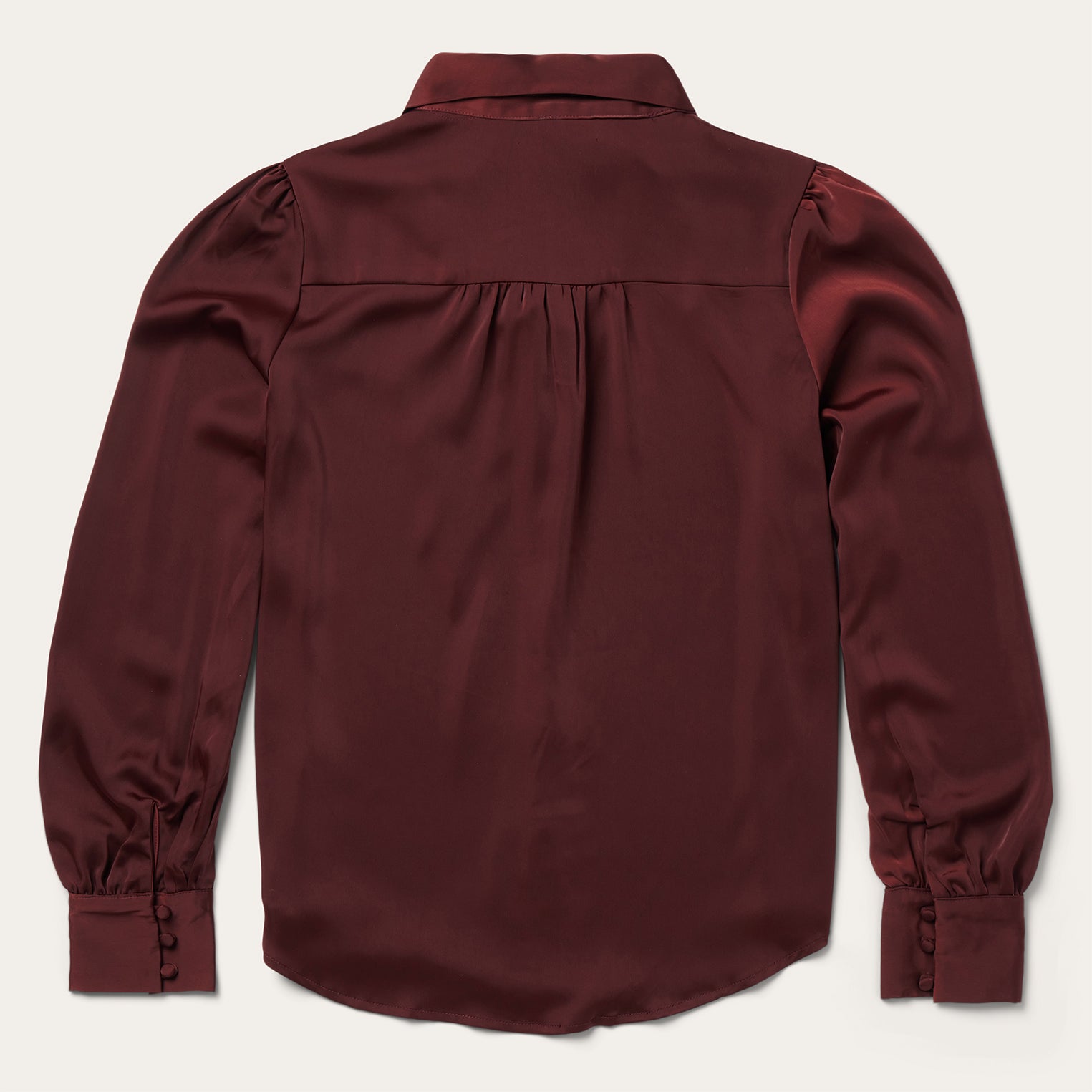 Wine Satin Blouse Red | Stetson