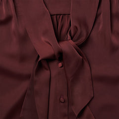 Wine Satin Blouse Red | Stetson