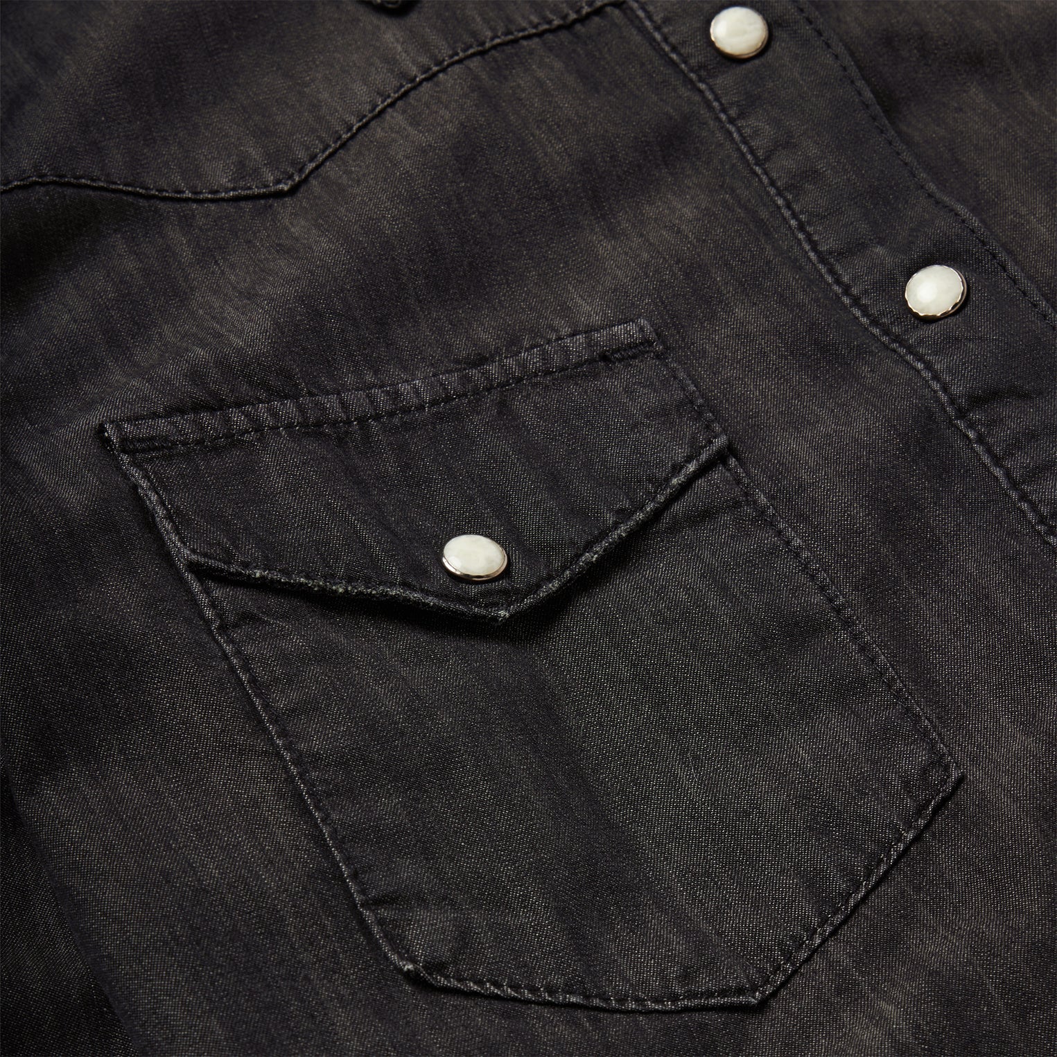 Embroidered Black Denim Shirt Black | Stetson