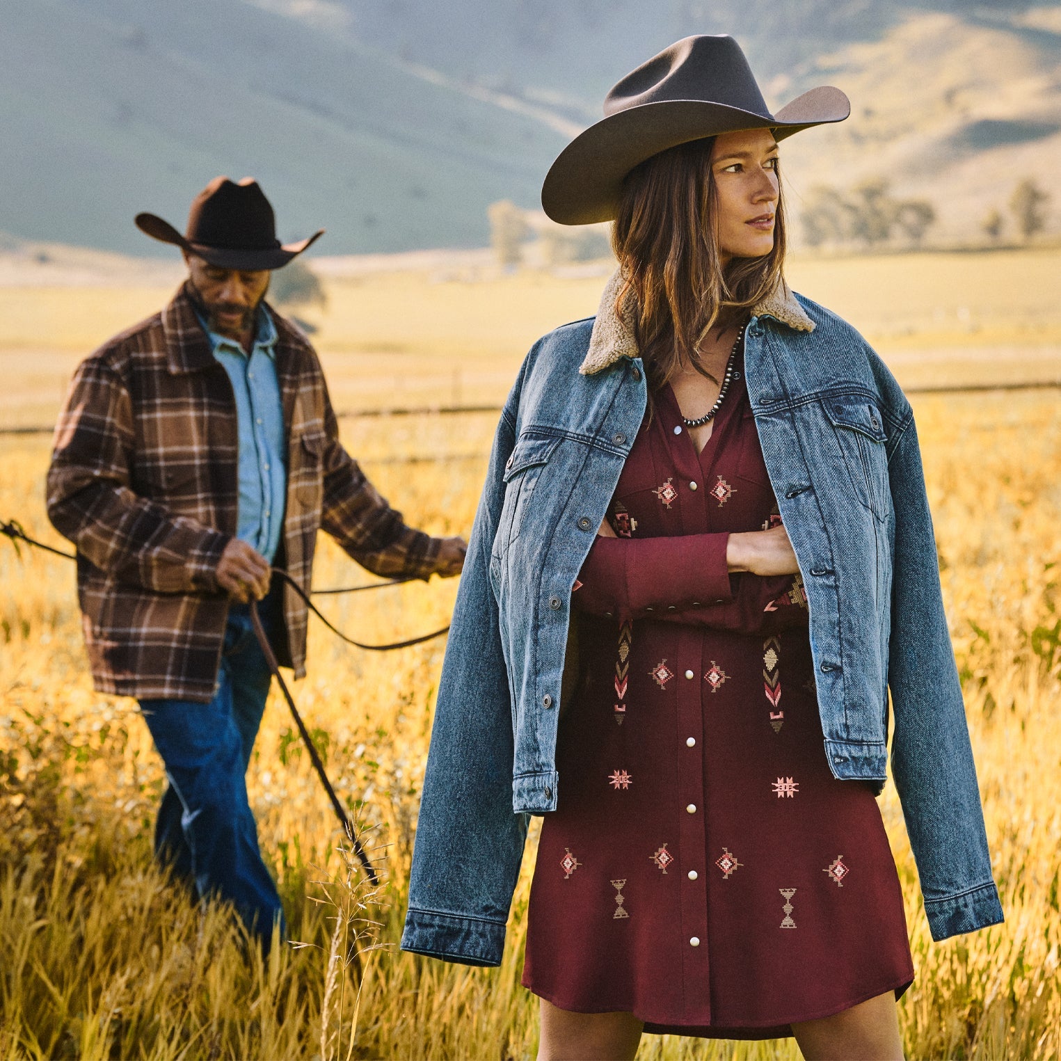 Brown Plaid Western Coat Brown | Stetson