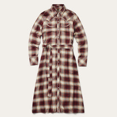 Black Cherry Plaid Shirt Dress Red | Stetson