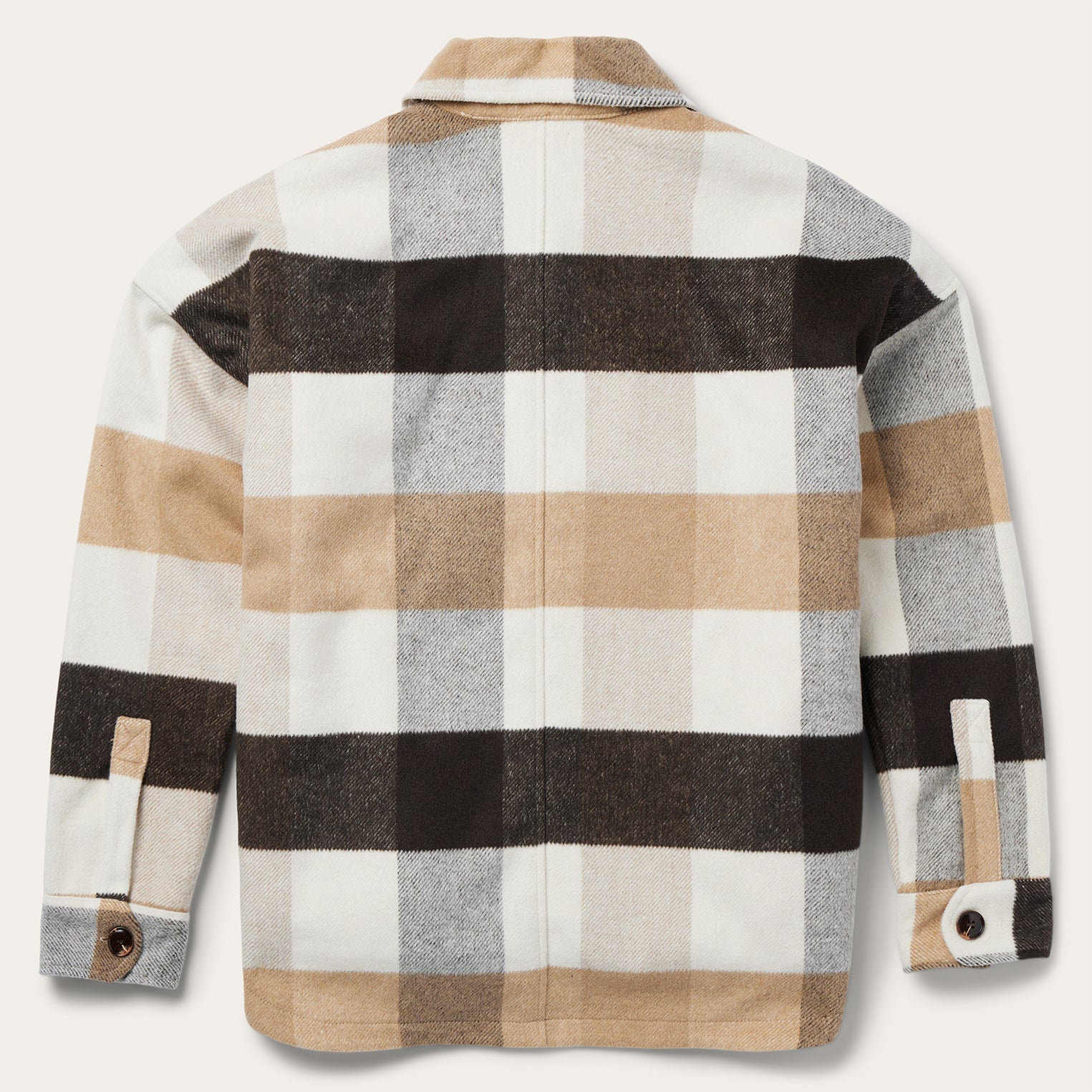 Oversize Plaid Shirt Jacket Brown | Stetson