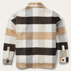 Oversize Plaid Shirt Jacket Brown | Stetson