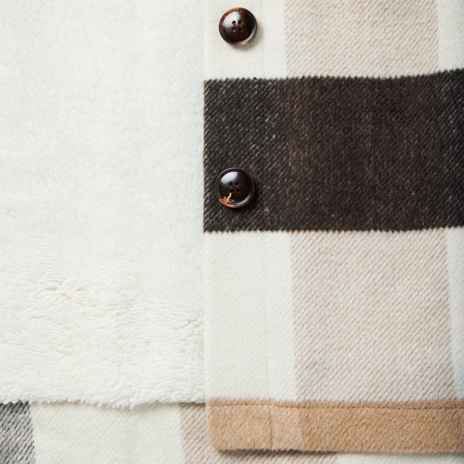 Oversize Plaid Shirt Jacket Brown | Stetson