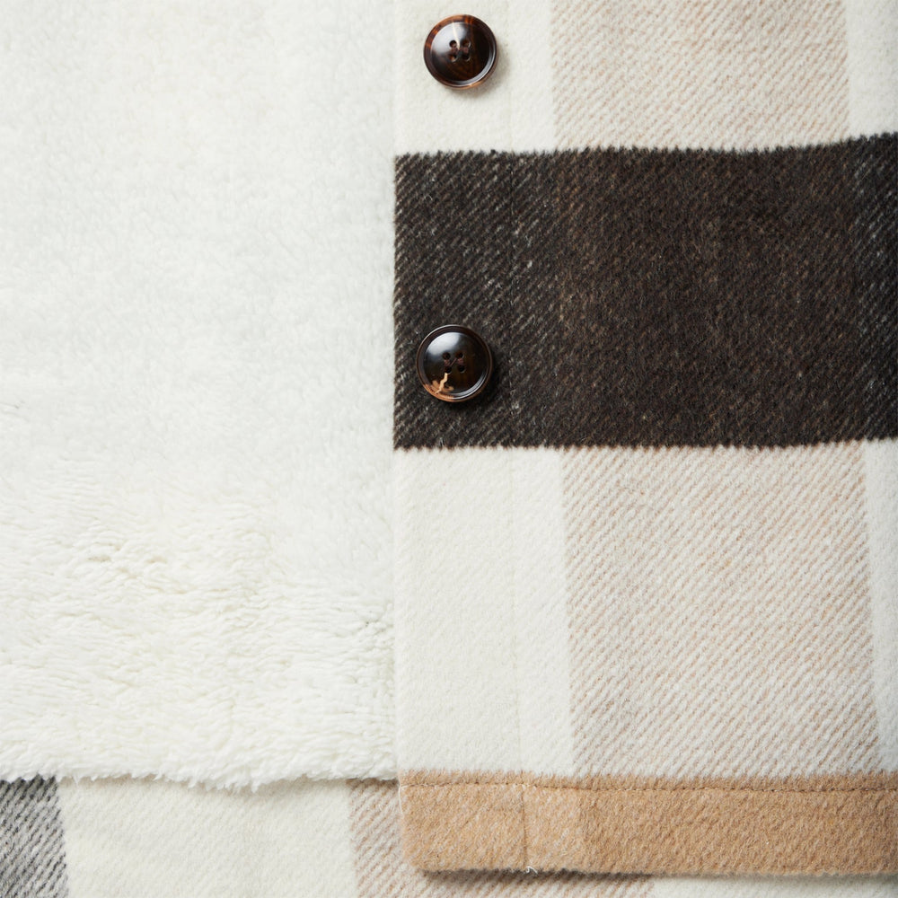Oversize Plaid Shirt Jacket Brown | Stetson