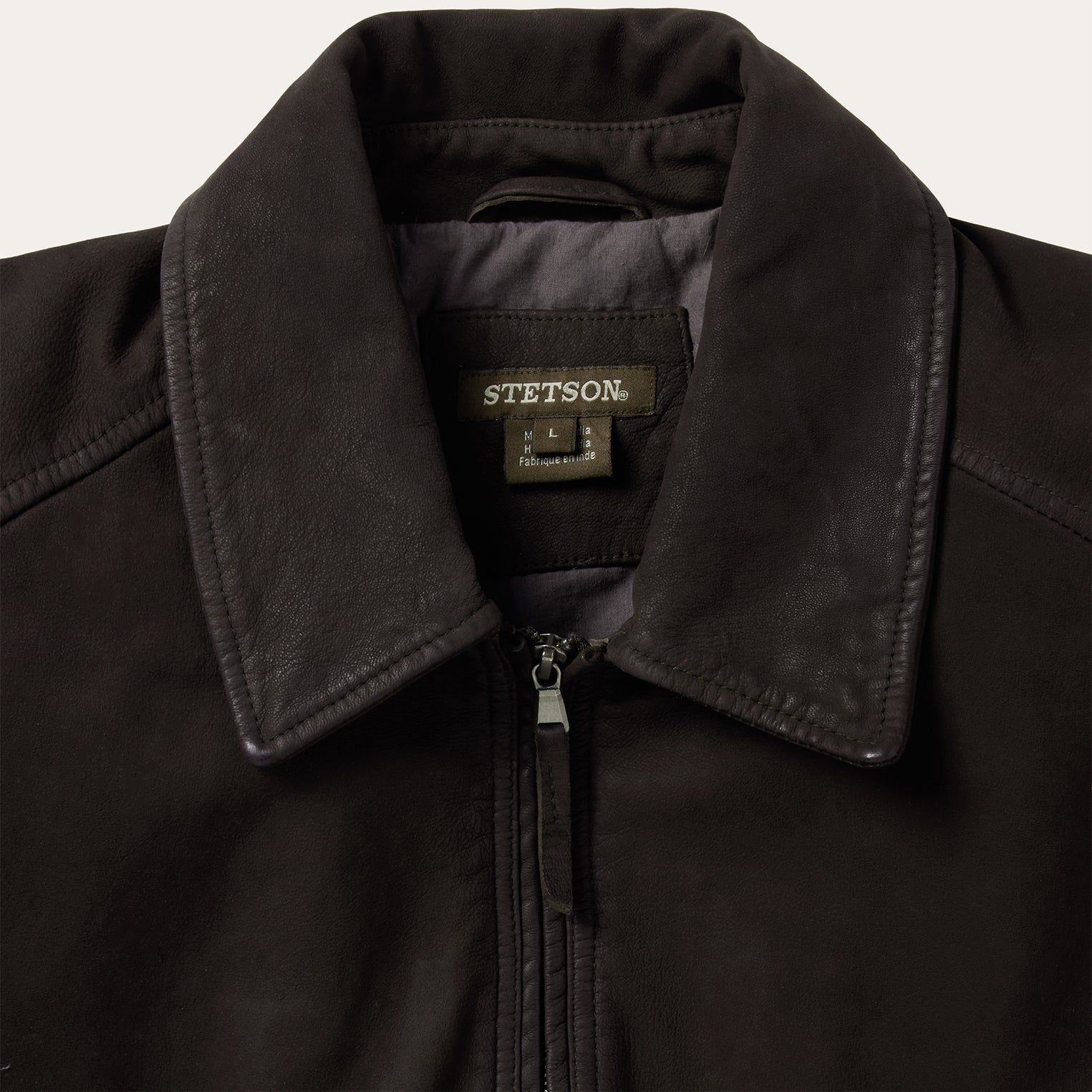 Zip Front Suede Leather Jacket Brown | Stetson