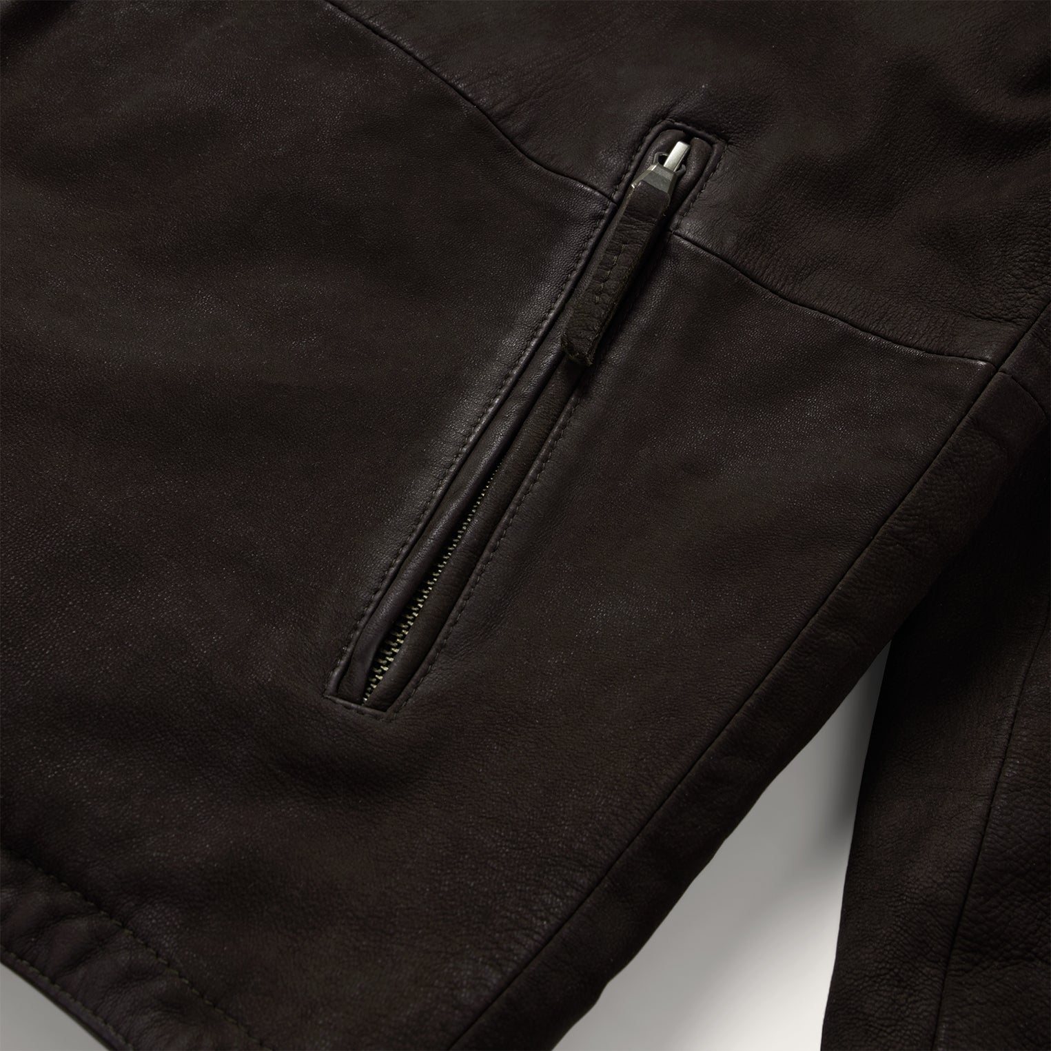 Zip Front Suede Leather Jacket Brown | Stetson