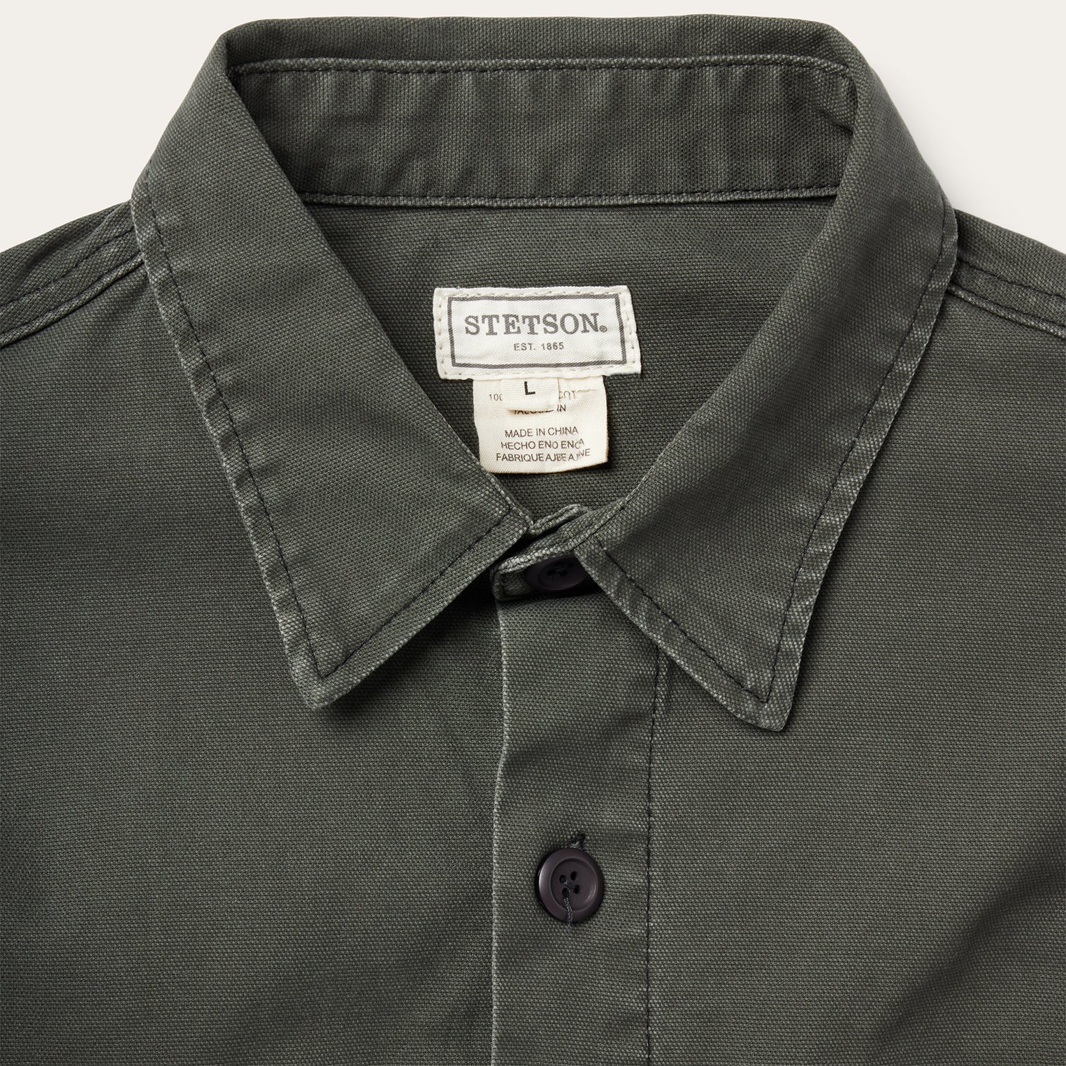 Stretch Canvas Jac-Shirt Green | Stetson
