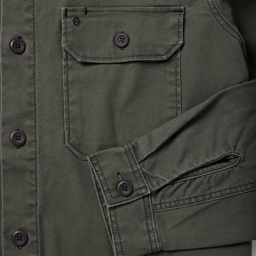Stretch Canvas Jac-Shirt Green | Stetson