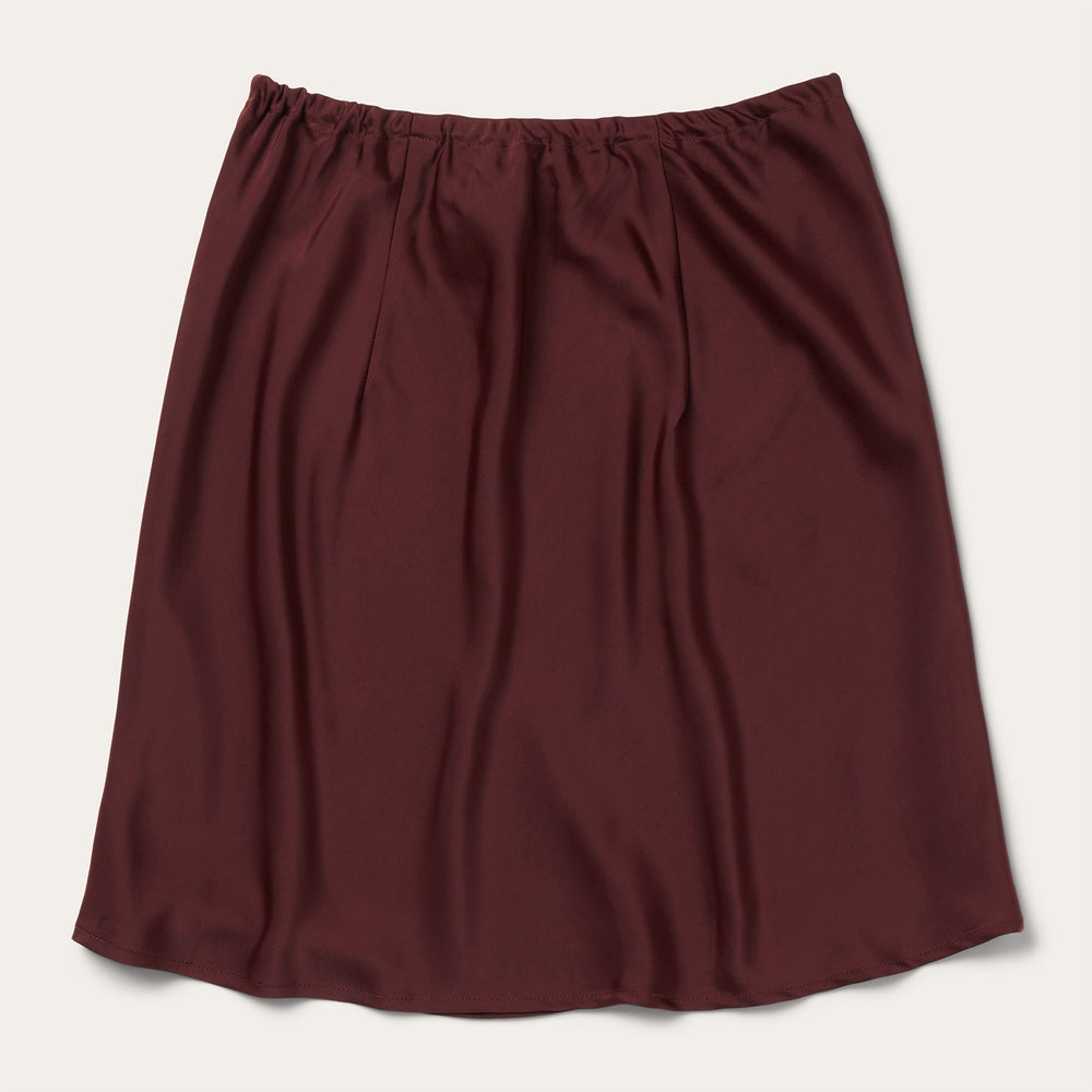 Wine Satin Skirt Red | Stetson