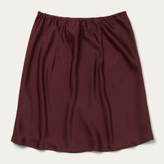Wine Satin Skirt Red | Stetson