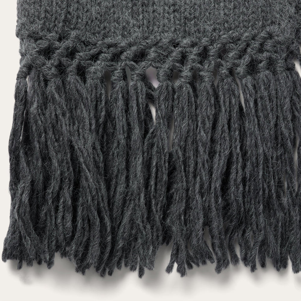 Charcoal Fringed Cardigan Grey | Stetson
