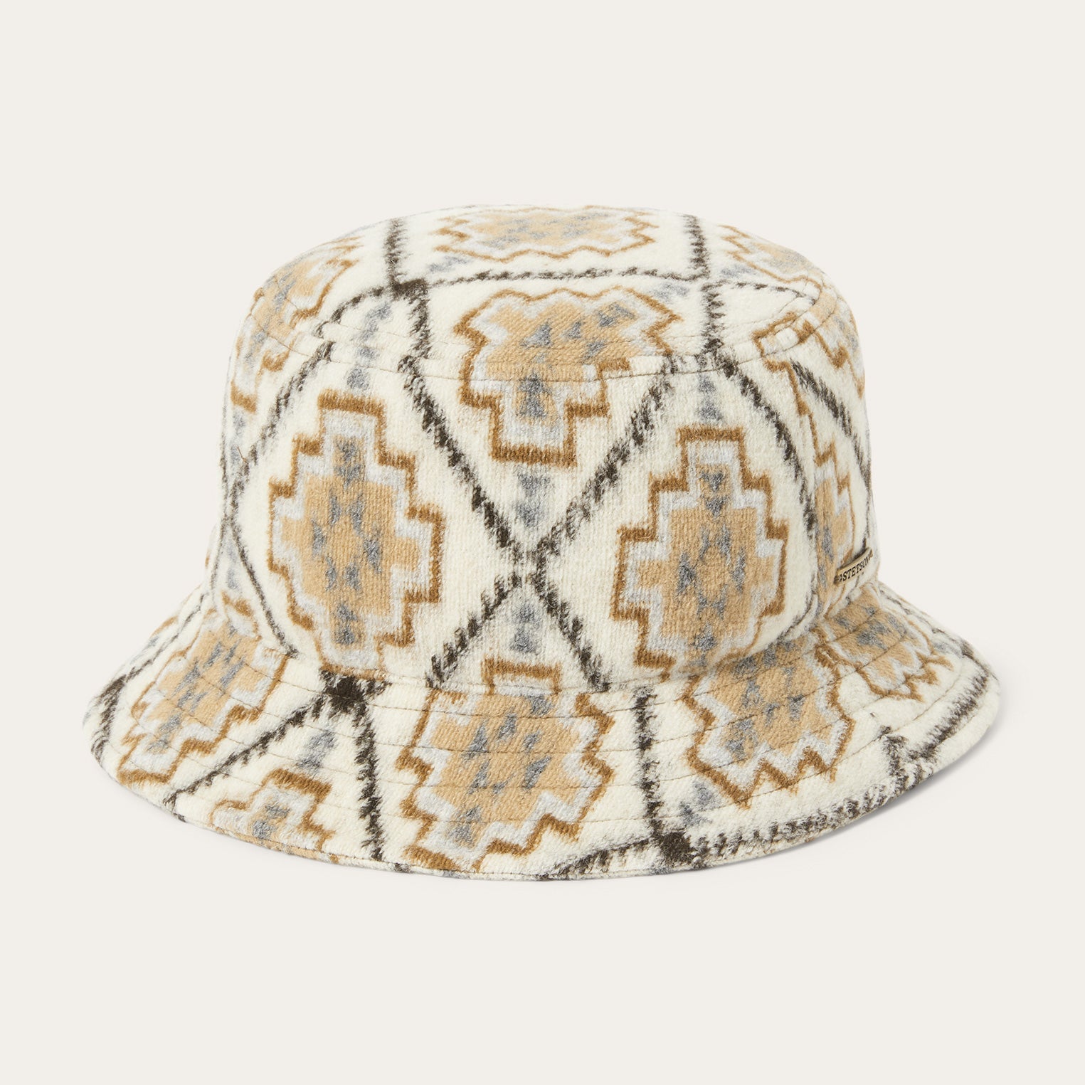 Navajo Jersey Bucket Hat Off White / Beige | Stetson