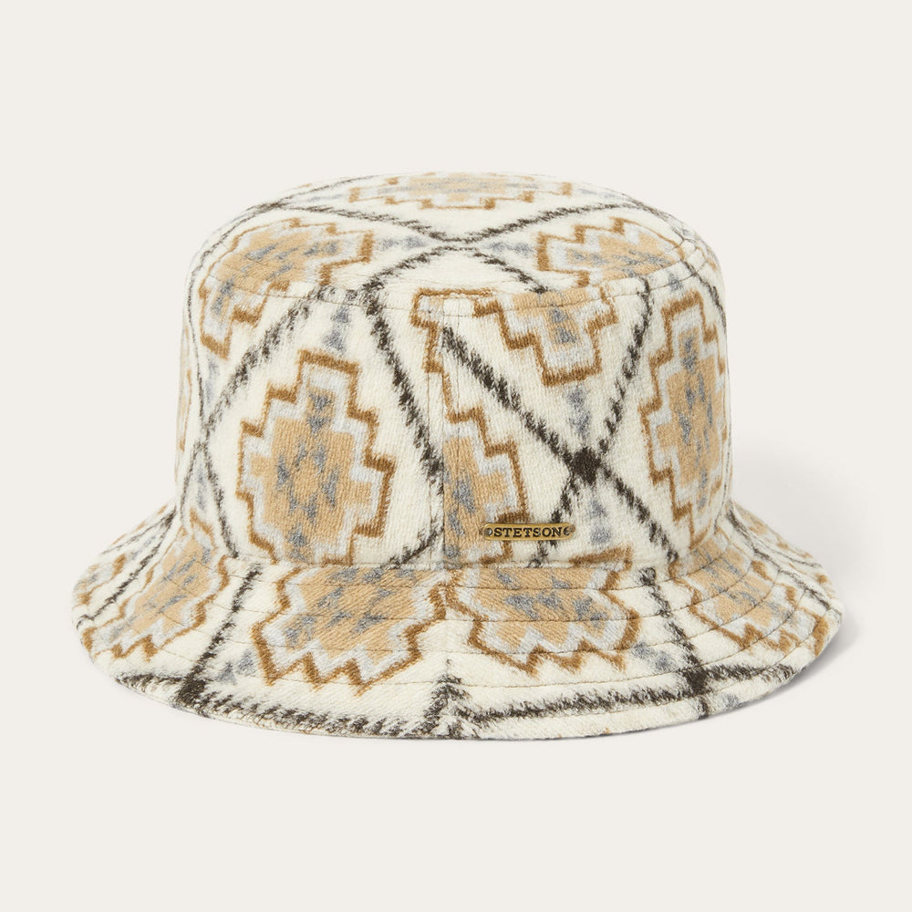 Navajo Jersey Bucket Hat Off White / Beige | Stetson