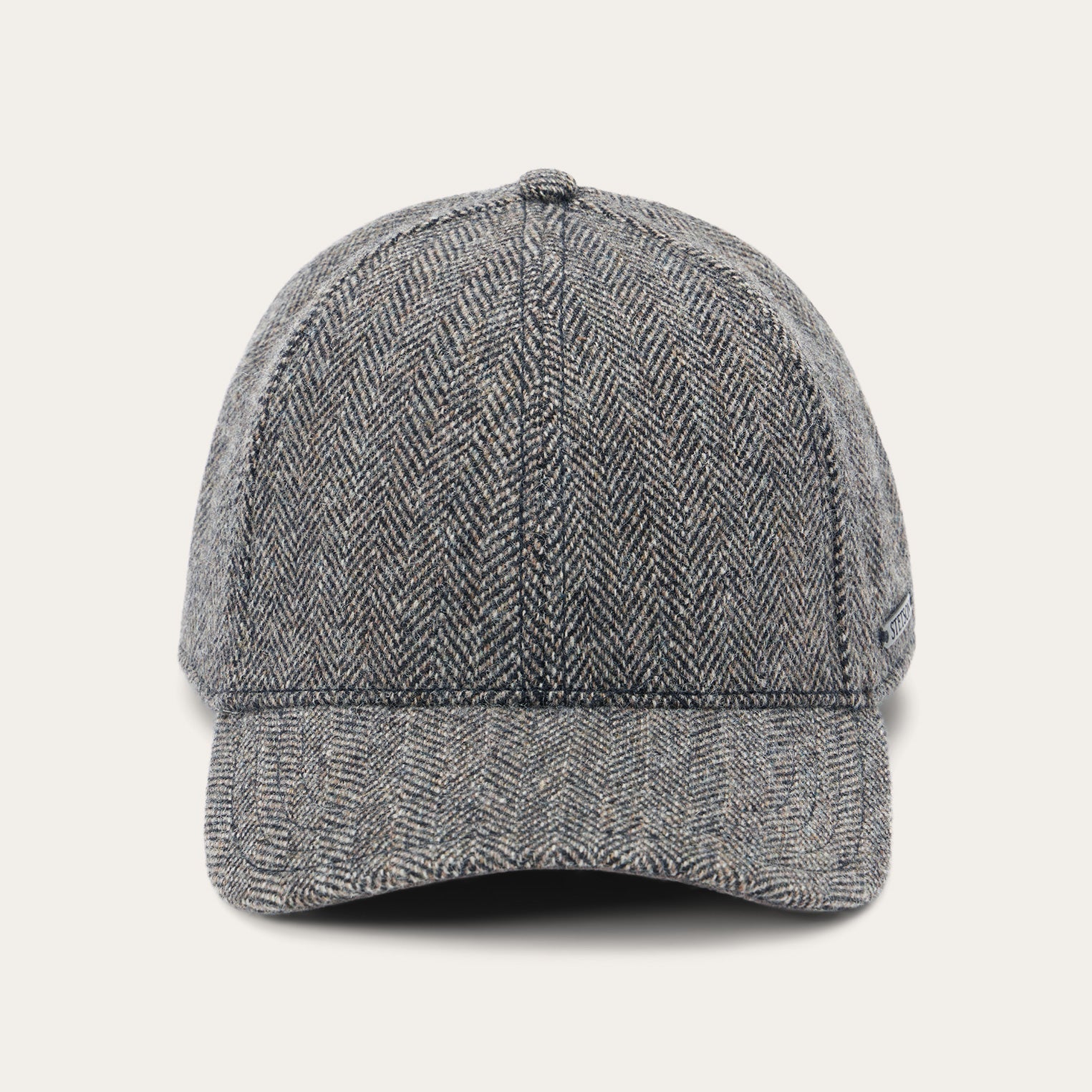 Wool Herringbone Baseball Cap Anthra Melange Herringbone | Stetson