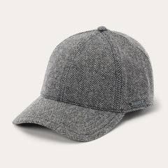 Wool Herringbone Baseball Cap Anthra Melange Herringbone | Stetson