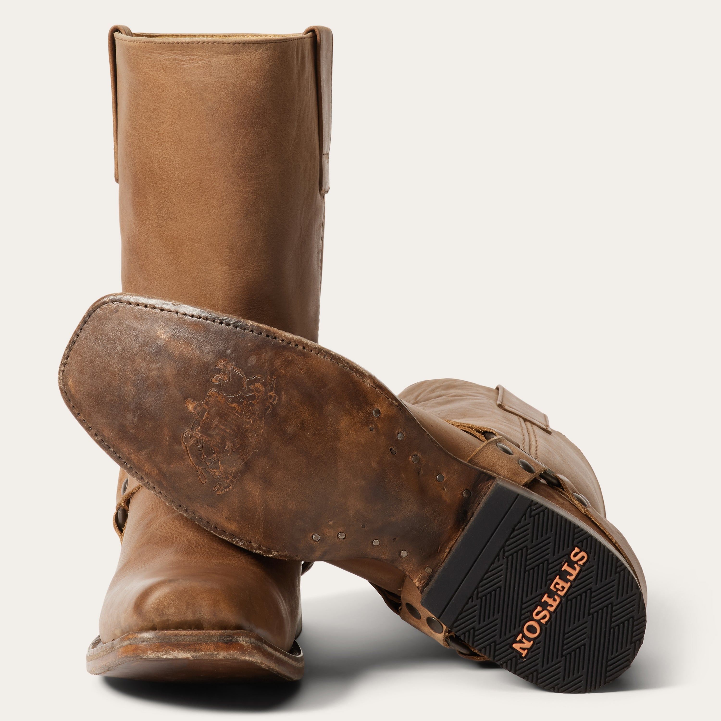 Heritage Harness Boots Burnished Vintage Tan | Stetson