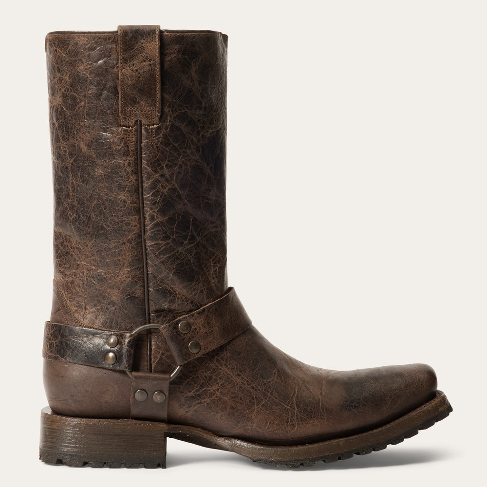 Heritage Harness Boots Waxed Dark Brown | Stetson